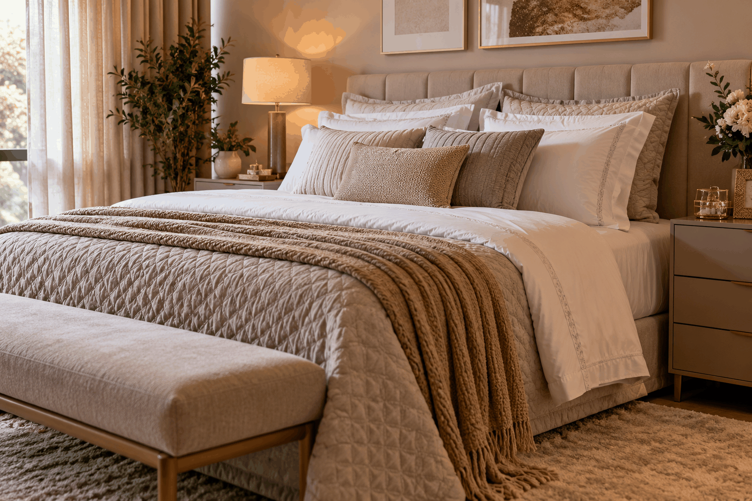Cama posta com enxoval completo
